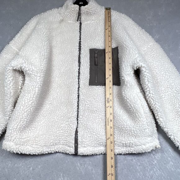 Fabletics Jacket Womens SZ Small Rylan Sherpa Teddy Jacket Full Zip Plush - Picture 9 of 13